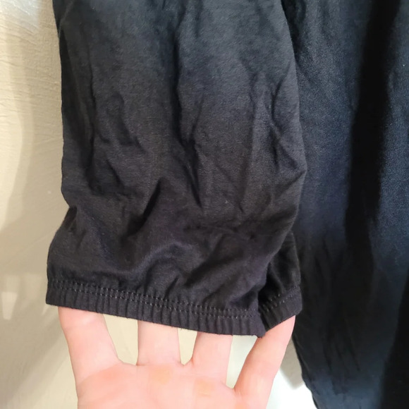 Just My Size Black Keyhole Long Sleeve Top with Gold Accent Dots Size women's 5X - Picture 5 of 8